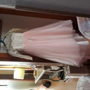 Elegant Pink Lace Kids Formal Dress